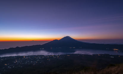 Mount Batur is an active volcano