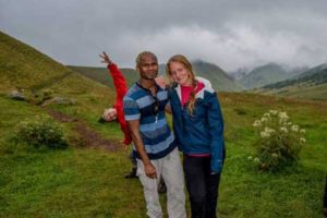 Russian girls hiking 