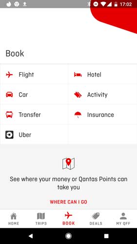 Qantas flyer app