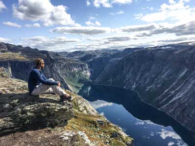 Go Hiking adventure, walk on the street